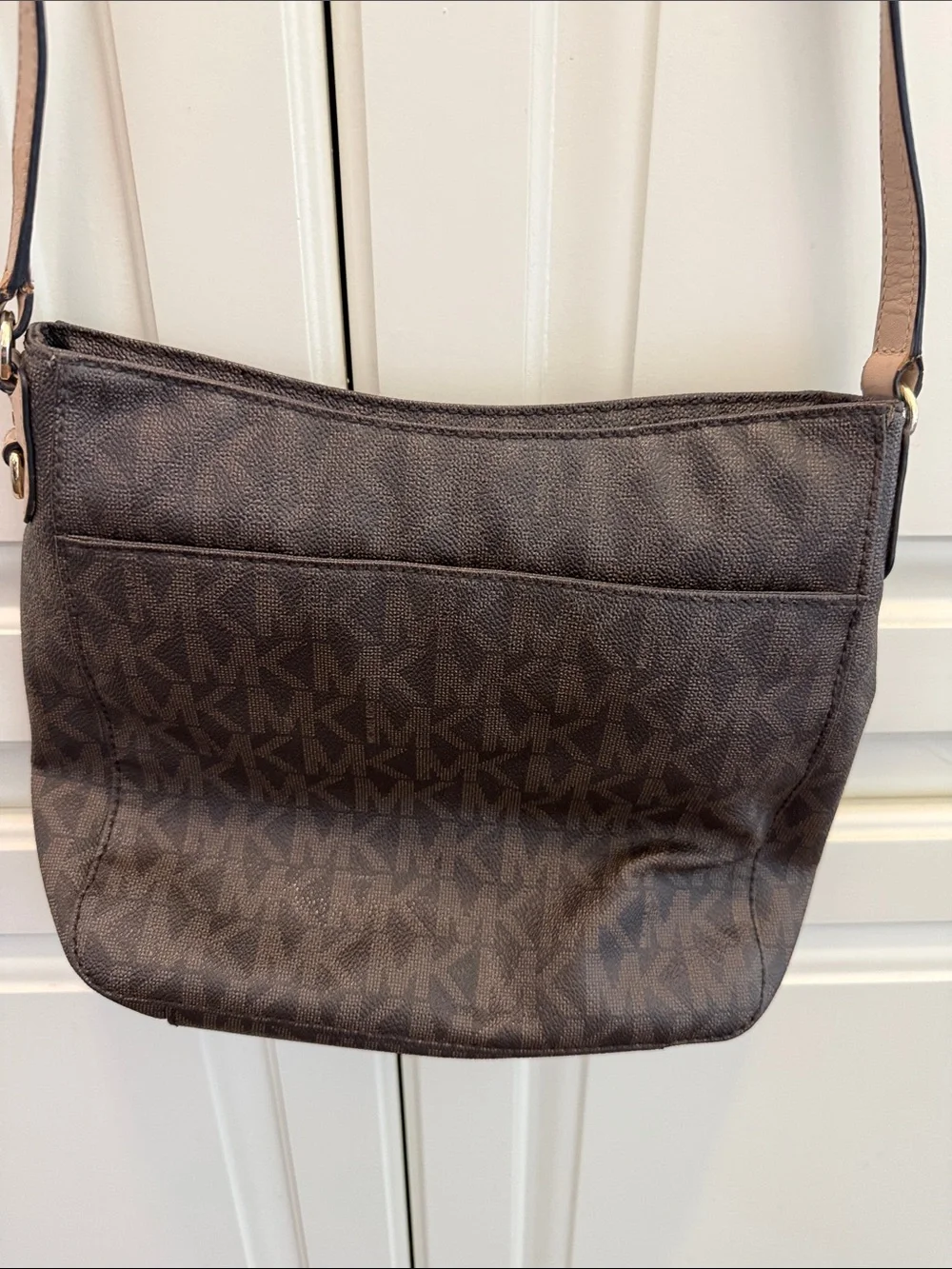 Michael Kors Dark Brown Signature Crossbody Bag